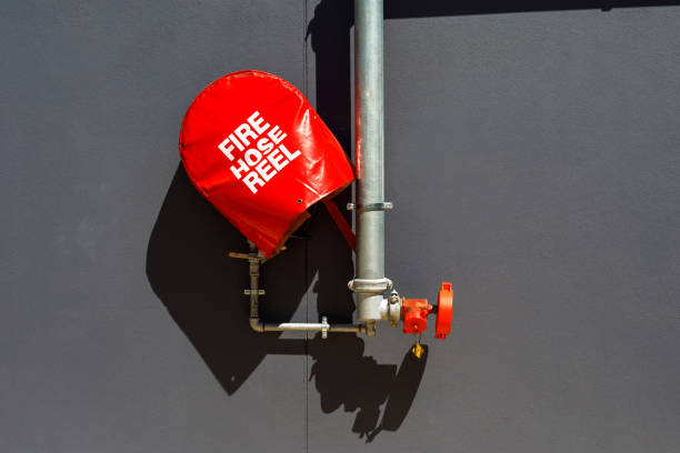 Distinctive Red Fire Hose Reel